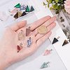 Triangle Gemstone Pendants G-FH0001-02-3