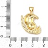 Christmas Brass Micro Pave Cubic Zirconia Enamel Pendants KK-B164-01G-01-3