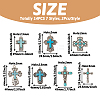  14Pcs 7 Styles Synthetic Turquoise Big Pendants G-TA0001-42-3