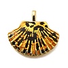 Brass Enamel Pendants KK-S508-31G-1