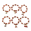 Brass Plastic Beads Bracelets BJEW-D314-02-4