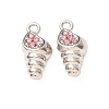 Alloy Rhinestone Pendants RB-CBAA597-01P-2