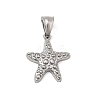 304 Stainless Steel Pendants STAS-B167-12F-P-1