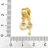 Brass Micro Pave Clear Cubic Zirconia Pendants CU-CBAD306-09G-3