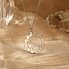 Stainless Steel Pendant Necklaces KE9044-1-2