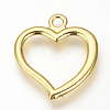 Alloy Open Back Bezel Pendants PALLOY-R098-38G-2