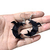 Moon with Bat Acrylic Dangle Earrings FS-WG30C67-02-3