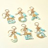 Transparent Epoxy Resin Pendant Keychains KEYC-FS00022-18-10