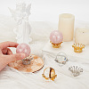 AHADERMAKER 10Pcs 2 Colors Zinc Alloy Crystal Ball Base DJEW-GA0001-49-3