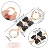 2Pcs Alloy Enamel Bowknot Link Purse Strap Extenders FIND-UN0003-18B-3