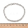 304 Stainless Steel Coffee Bean Chain Bracelets for Women Men BJEW-F488-01P-01-3