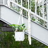 2Pcs Handmade Macrame Polyester with Wood Bead Plant Hanger AJEW-HS0001-46-8