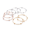 Fashion Tri-color 304 Stainless Steel Bangle Sets BJEW-L664-023A-M-3