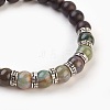 Natural Indian Agate Stretch Bracelets BJEW-JB03824-05-2