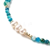 Natural Pearl Beaded Necklace NJEW-JN03765-01-4