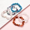 Chips Gemstone Beaded Stretch Bracelets X-BJEW-JB01826-7