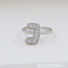 Brass Micro Pave Clear Cubic Zirconia Cuff Rings FS-WG17FF6-10-1