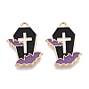 Halloween Theme Rack Plating Alloy Enamel Pendants X-ENAM-N056-357A-1