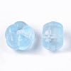 Transparent Spray Painted Glass Beads X-GLAA-N035-07A-D03-3