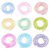 9 Strands 9 Colors  Baking Paint Transparent Glass Beads Strands DGLA-TA0001-38-1
