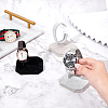 4Pcs 2 Colors Velvet Bracelet Display Stands BDIS-FG0001-07-3
