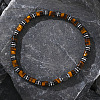 Natural Yellow Tiger Eye Beads Stretch Bracelet for Men IN5542-4