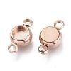Ion Plating(IP) 304 Stainless Steel Cabochon Connector Settings STAS-I161-03A-RG-2