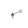 Frog Stainless Steel Enamel Straight Barbell 15 Gauge Piercing Tongue Rings for Women Men WG2FB88-02-1