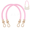 Imitation Leather Braided Round Cord Bag Handles with Zinc Alloy Clasps FIND-WH0126-941C-02-1