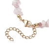 Natural Rose Quartz Chip Beaded Bracelets for Women BJEW-JB11742-11-4