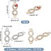 48Pcs 3 Style Alloy Rhinestone Links Connectors ALRI-FH0001-04-6