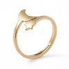Ion Plating(IP) 201 Stainless Steel Moon & Star Adjustable Ring for Women LS-RJEW-K238-08G-3
