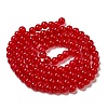 Baking Painted Imitation Jade Glass Round Bead Strands DGLA-Q021-8mm-05-3