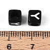 Initial Acrylic Horizontal Hole Beads OACR-ZX006-35Y-3