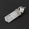 Chakra Themed Natural Quartz Crystal Big Pendants G-L524-12P-07-5