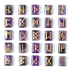 Rectangle Natural Amethyst Rune Stones PW-WG62729-04-1