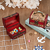 DICOSMETIC 2Pcs 2 Colors Vintage Wooden Jewelry Box AJEW-DC0001-52-4