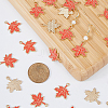 SUPERFINDINGS 80Pcs Autumn Theme Rack Plating Alloy Enamel Pendants ENAM-FH0001-41-4