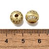 Brass Micro Pave Clear Cubic Zirconia Beads ZIRC-I070-038G-2