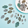 Tibetan Style Alloy Hamsa Hand/Hand of Miriam Pendants TIBEP-SC0001-08-5