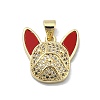 Brass Micro Pave Clear Cubic Zirconia Pendants KK-A221-02D-G-1