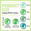 20Pcs 4 Colors UV Plating Opaque Acrylic Beads MACR-TADJ0001-03A-4