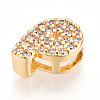 Brass Micro Pave Cubic Zirconia Charms KK-N254-217G-P-2