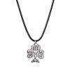 4pcs Alloy Pendant Necklaces NJEW-JN04889-3