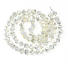 Electroplate Transparent Glass Beads Strands EGLA-N002-29-C04-2