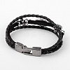 Multi- Strand Leather Cord Bracelets X-BJEW-D423-06A-3