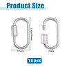 10Pcs Alloy Screw Carabiner Lock Charms FIND-DC0008-32P-2
