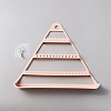 Triangle Plastic Jewelry Display Frame ODIS-WH0001-32B-1