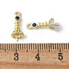 Brass Micro Pave Cubic Zirconia Peg Bails Charms KK-D324-26G-2