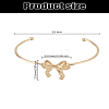 1Pc 304 Stainless Steel Cuff Bangles BJEW-LP0003-31G-2